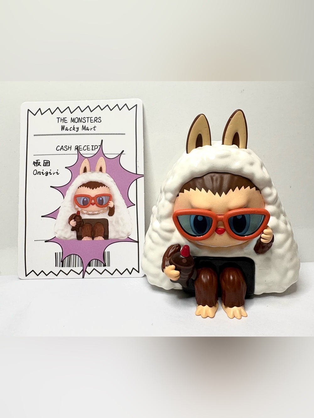 Onigiri Figurine from the Wacky Market series! Box and card included.